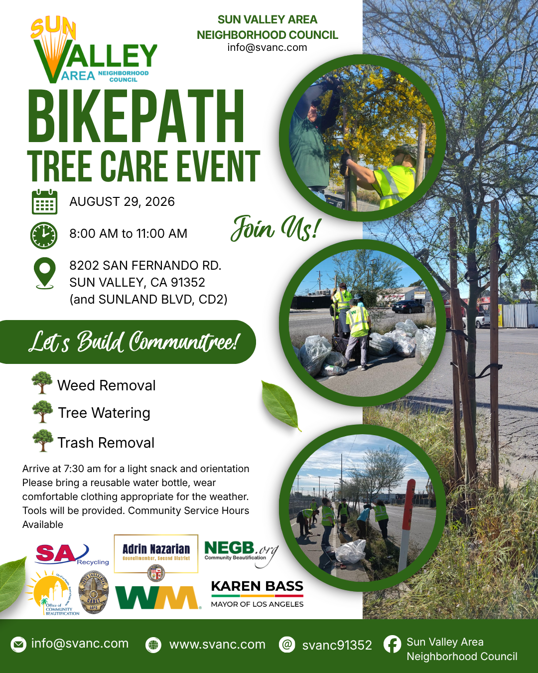 Join the Bike Path Tree Care Event in Sun Valley, August 29