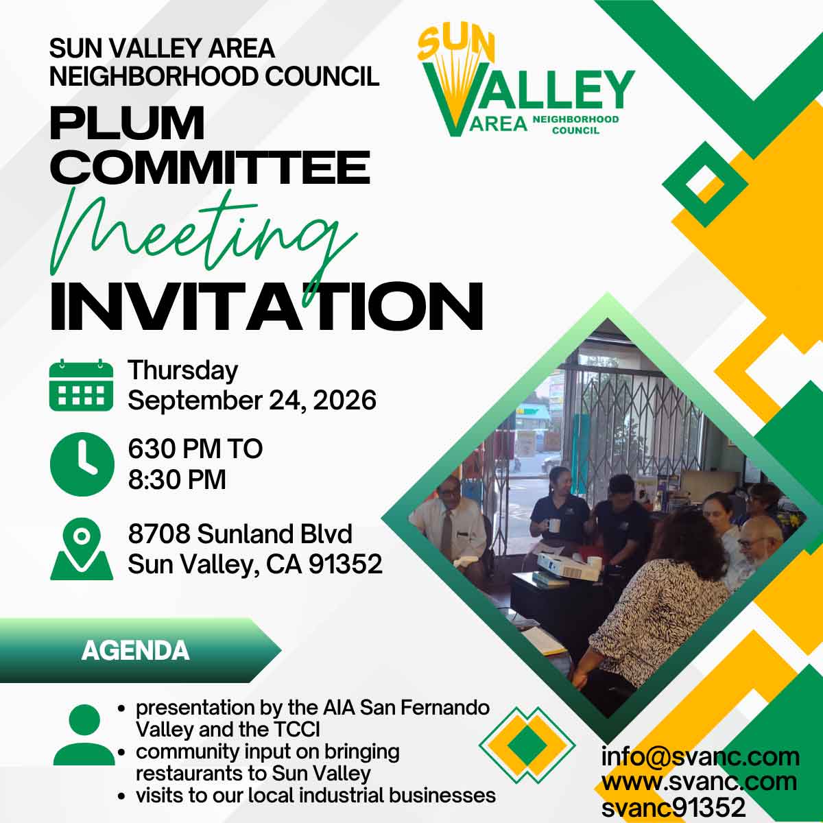 Sun Valley Area Neighborhood Council PLUM Committee Meeting
